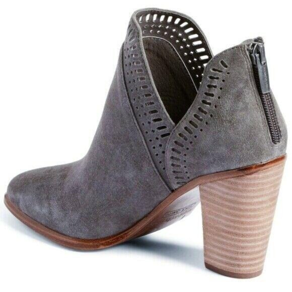Vince Camuto Bootie Womens Size 11M Grey Fileana Split Shaft Suede Leather - Picture 2 of 8